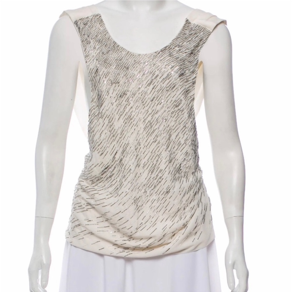New Jason Wu Silk Beaded Top